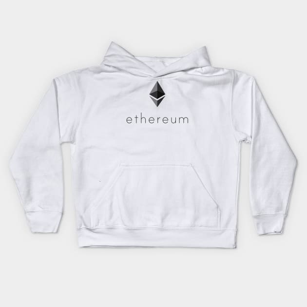 Ethereum Logo Black Kids Hoodie by NATEnTATE